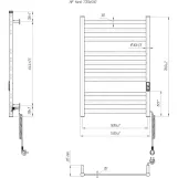 Електрична рушникосушка Hygge Family York 770х530х80мм білий матовий (6.1.0501.06.WM) Фото - 1